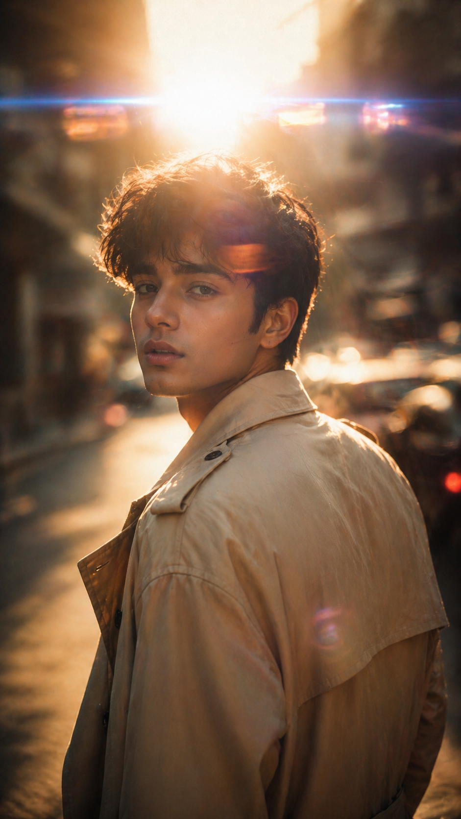 Cinematic Anamorphic Lens Flare Prompt